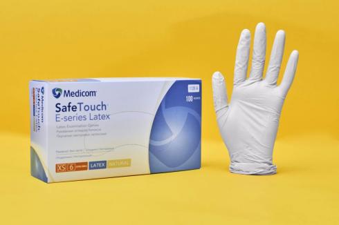 Перчатки Латексные Medicom SafeTouch E-Series с Пудрой 5.5 г / Ящик