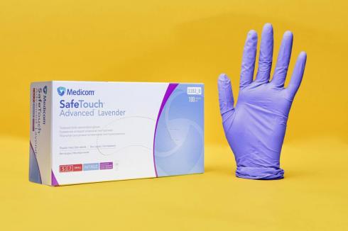 Перчатки Нитриловые Medicom SafeTouch Advanced Lavander Без Пудры Лавандовые 3.5 г / Ящик