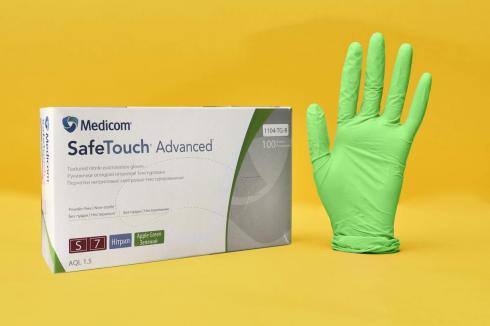Перчатки Нитриловые Medicom SafeTouch Green Без Пудры Зелэниые 3.5 г / Ящик