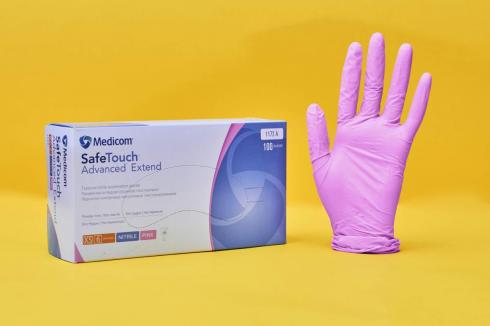 Перчатки Нитриловые Medicom SafeTouch Extend Pink Без Пудры Розовые 3.8 г / Ящик